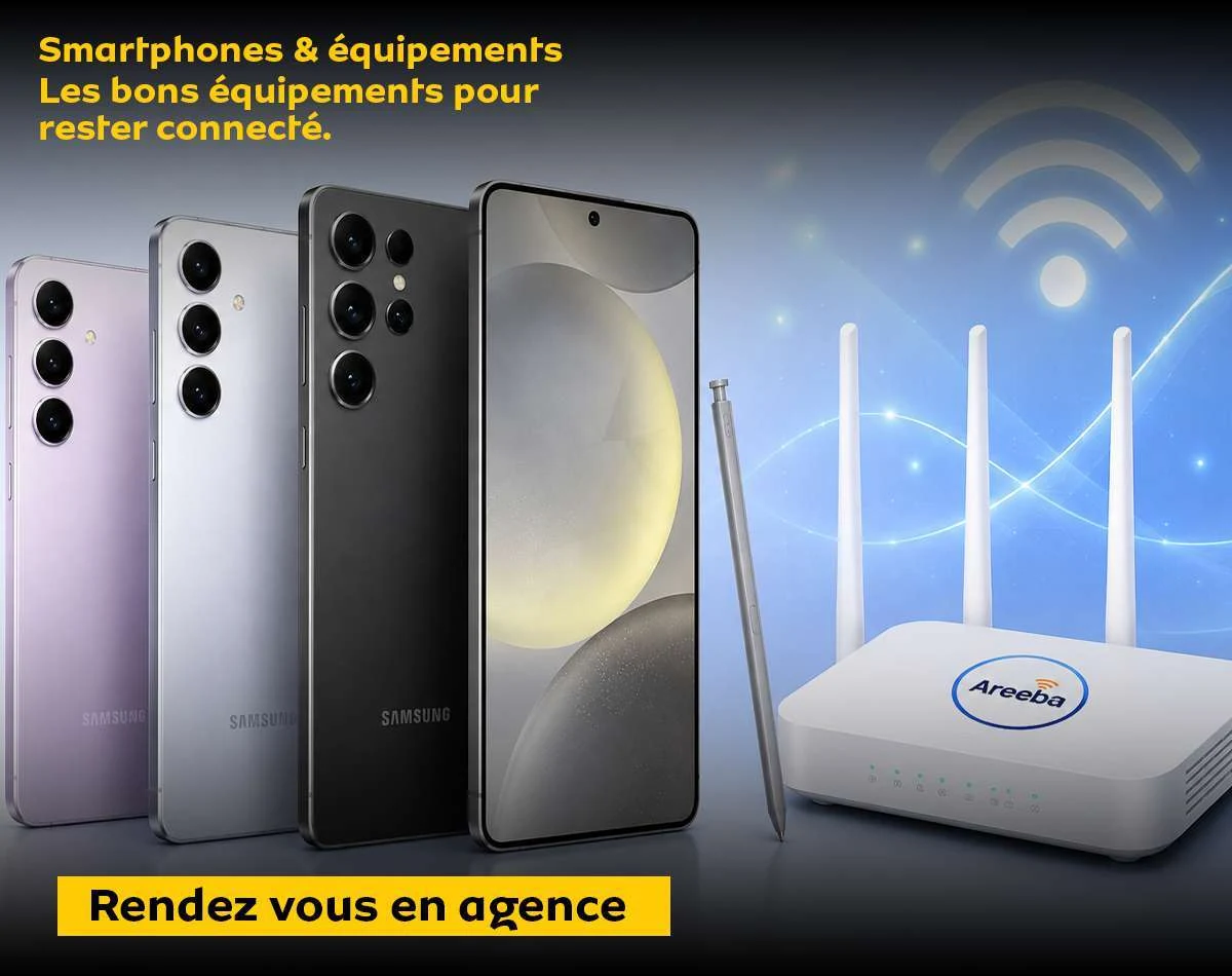 Visuel des smartphones et équipements